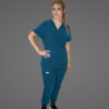 Jogger Style Multi Pocket Top Carribean Blue - Image 2