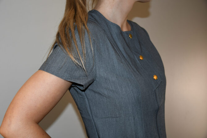 Cargo Pants Button Top Multi Pockets Grey- SET - Image 5