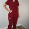 Jogger Style  Multi Pocket Top Burgandy- SET - Image 4