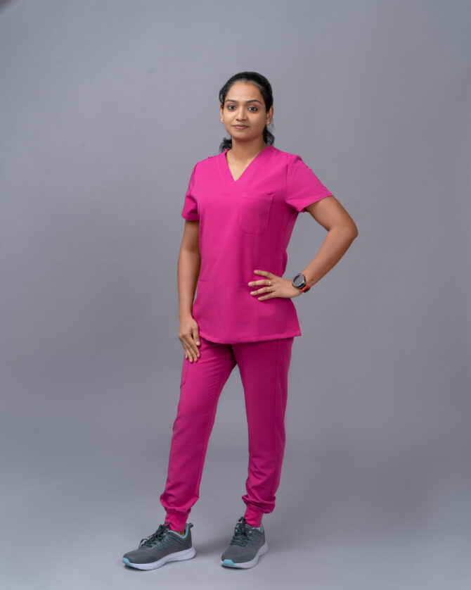 Jogger Style Multi Pocket Top Virtual Pink - Image 2
