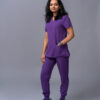 Jogger Style  Multi Pocket Top Plum Wine- SET - Image 3