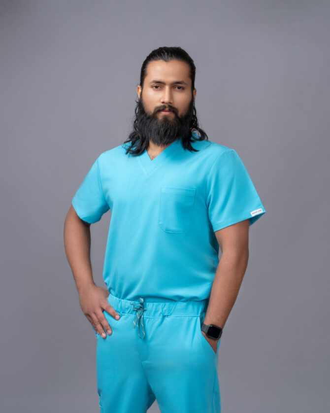 TURQUOISE MULTI POCKET TOP
